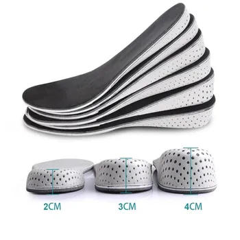 1 Чифт обувки стелки, Дишаща половината стелки, които пета, части за спортни Обувки, Въздушна възглавница, Унисекс, 2-4 см, увеличаване на растежа, Стелки