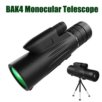 10-30X42 Увеличение HD Монокуляр Телескоп на Далечни разстояния BAK4 Телескоп със Статив Телефон Клип за Лов Открит Къмпинг Концерт