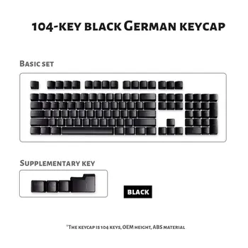 104 Клавиша Прозрачни Клавиши немски/Руски/Френски/Испански/Корейски езици/Abnt2 С Подсветка За Механична Клавиатура ISO Допълнение Keycaps