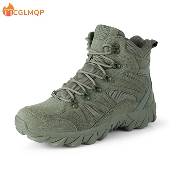 2022 Нова Зимни Обувки Военни Тактически Мъжки Обувки Специалните Кожени Армейските Ботильоны за Пустинята Армията мъжки Обувки Плюс Размер