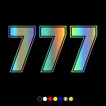 30085 # Различни цветове/Размери забавен, състезателен номер 777 автомобили стикер водоустойчив стикер върху бронята на камиона задното стъкло на вашия лаптоп