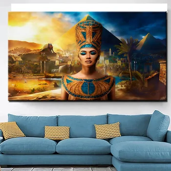 5D Даймънд Картина на Клеопатра Диамантена Кралица на Египет Пълна Тренировка Бродерия на кръстат бод Диамантена Пайеточная Пирамида, фараон пейзаж Домашно Изкуство