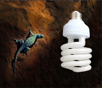 6 бр./лот, Компактна луминесцентна лампа за вивариума за влечуги, UVB лампа 10,0 UVA 26 W, E27, винт лампата P415