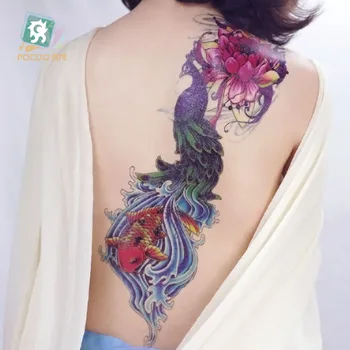 8 Различни 3d Временни Татуировки в цялата страна с Цветна Пеперуда, е Много Голям Крак, Големи Стикери с Татуировки за Боди-арт За Жени