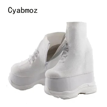 Cyabmoz/Дамски Обувки На Висок ток, Обувки, които Растежа, Дишащи Дамски Обувки-лодка На Платформата, Тенис feminino Zapatos mujer