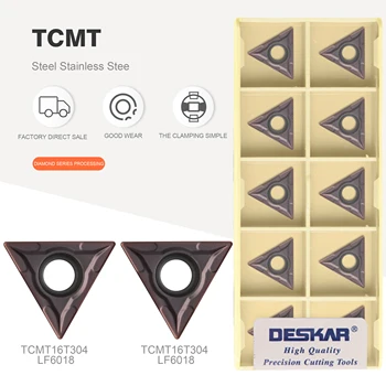 DESKAR TCMT110204 TCMT110208 TCMT16T304 TCMT16T308 LF6118 LF6018 Висококачествен струг инструмент с твердосплавной вложка от неръждаема стомана