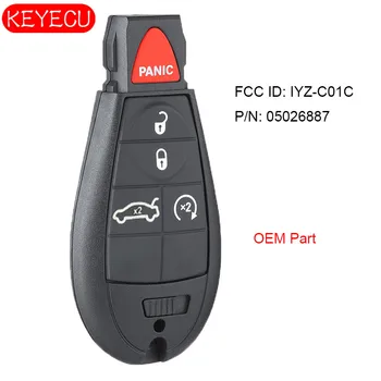 KEYECU OEM Споделя умно Дистанционно Ключ 5 бутона за Dodge Charger Challenger Magnum FCC ID: IYZ-C01C, P / N: 05026887