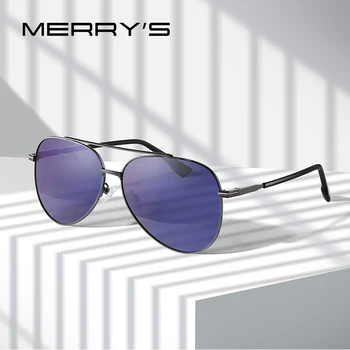 MERRYS ДИЗАЙН Класически Мъжки Слънчеви Очила Пилот Авиационна Дограма HD Поляризирани Модни Слънчеви очила За Шофиране UV400 Защита S8216