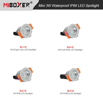 Miboxer мини 3 W Водоустойчив IP66 Led Прожектор 12 В Одноцветный/Double White/RGB/RGBW Led Лампа с регулируема яркост на 2,4 Г дистанционно управление
