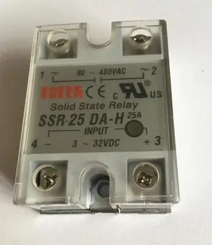 Solid state relay модул SSR-25DA-H от 90-480 ac до 3-32 dc 25A с пластмасов капак