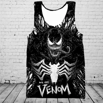 Venom Marvel за мъже и жени всекидневен стил 3D Високо Качество на печат жилетка Лятна Ежедневни Градинска Тениска