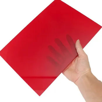 А4 210x297 мм Червена рязане на резба 3 мм акрилен лист DIY модел пластмасов лист плоча За Подмяна на Прозорци, играчка част