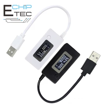 Безплатна Доставка на Преносим LCD USB Детектор Волтметър Амперметър Мощност Зарядно Капацитет Тестер Метър Напрежение Ток на Зареждане Монитор