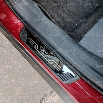 За Mazda CX60 Защитник на Прага на автоаксесоари Авто Тампон На Прага на Етикети Стоманена Педала на Финала Стайлинг 2022 2023 2024