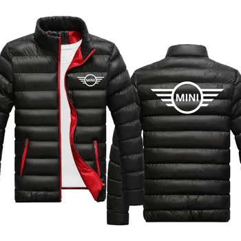 Зимни Нови Мъжки якета с мини-логото на колата, висококачествена и Плътна Однотонная висококачествен Плътен Мъжки яке, пуловер