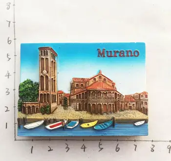 Италия кристална остров Мурано туристически сувенир атракция на сградата магнитни стикери
