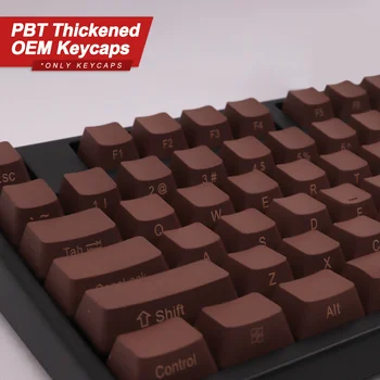 Капачки за ключове за механична клавиатура Кофейно-Шоколадов цвят PBT OEM Височина на профила 104 Клавиша за 60% 80% GK61 SK61 Anne Pro 2 БР.
