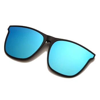 Клип на Флип-ъп Поляризирани Лещи За Предписване на Очила Жени, Мъже Квадратни Очила за Нощно Виждане За Шофиране UV400 Слънчеви Очила Нюанси