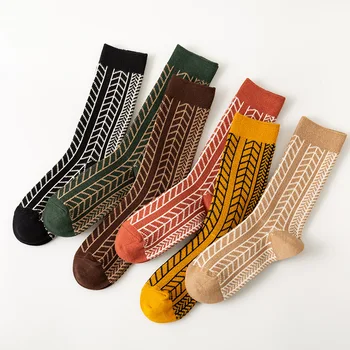 Клони На Върба Модел Японски Ретро Жените Чорапи Дишащи Удобни Памучни Терлици Нови Есенни И Зимни Улични Чорапи С Сутулостью