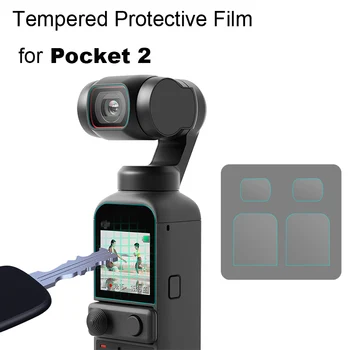 Комплект Защитно Фолио за Обектив от закалено Стъкло, за да се DJI Pocket 2 Gimbal Camera Screen Cover Аксесоари за Защита от Драскотини