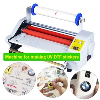Машина за производство на хартиени ламиниране подходящи за филма във формат А3 и А4. UV стикер за прехвърляне на DTF, ламиниращо фолио и пресоване водоустойчиви етикети