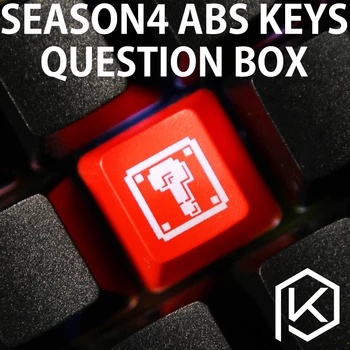 Новост Shine Through Keycaps ABS С Офорт, Просвечивающий въпрос черно червено потребителски механични клавиатури