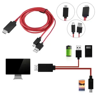 Професионален MHL 1080p Micro USB КЪМ HDMI-съвместим кабелям с 11 на контакти За Samsung Galaxy S1-4 Note1-4 S4 I9500 S3 I9300