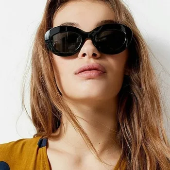 Ретро овални слънчеви очила дамски маркови дизайнерски Розово Реколта ретро слънчеви очила В Рамки дамски Слънчеви Очила oculos de sol