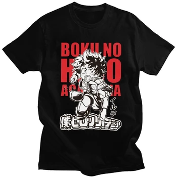 Тениска на My Hero Academia Deku, Забавна Тениска Manga Boku No Hero Academia, Мъжка тениска с аниме, Една за всички, Черни Тениски, Мърч, Подарък