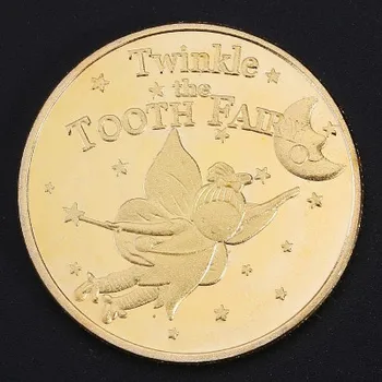 Феята на зъбките Златна Възпоменателна Монета Креативна Детска Смяна на Зъбите Подаръци Сувенирное Изкуство, Занаяти, Накити колекция