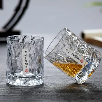Японски изкован чаша за вино, ръчно изработени, на чаша за уиски, домашен творчески бирена чаша, кристален стъклена чаша